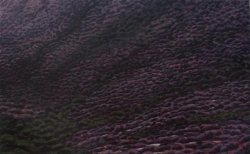 UMBRÍA III (El Silencio), Acrílico - tabla 110 x 178 cm.