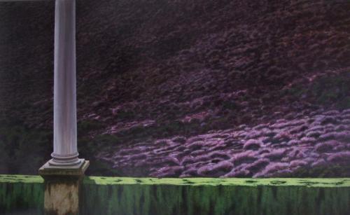 MIRADOR DE UMBRÍAS I (El silencio), acrílico - tabla 110 x 178 cm.